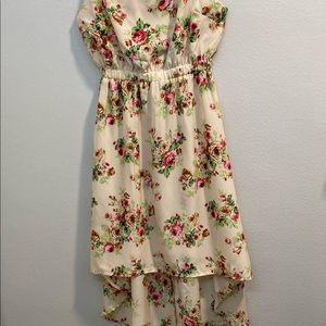 Poetry High-Low Floral Spaghetti Strap Dress Sz S